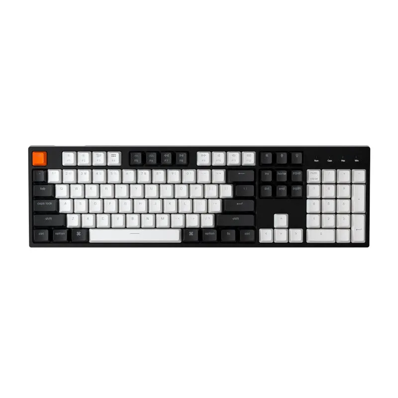 Keychron C2 104 Key Gateron Hot-Swappable Mechanical Wired Keyboard Rgb Brown Switches