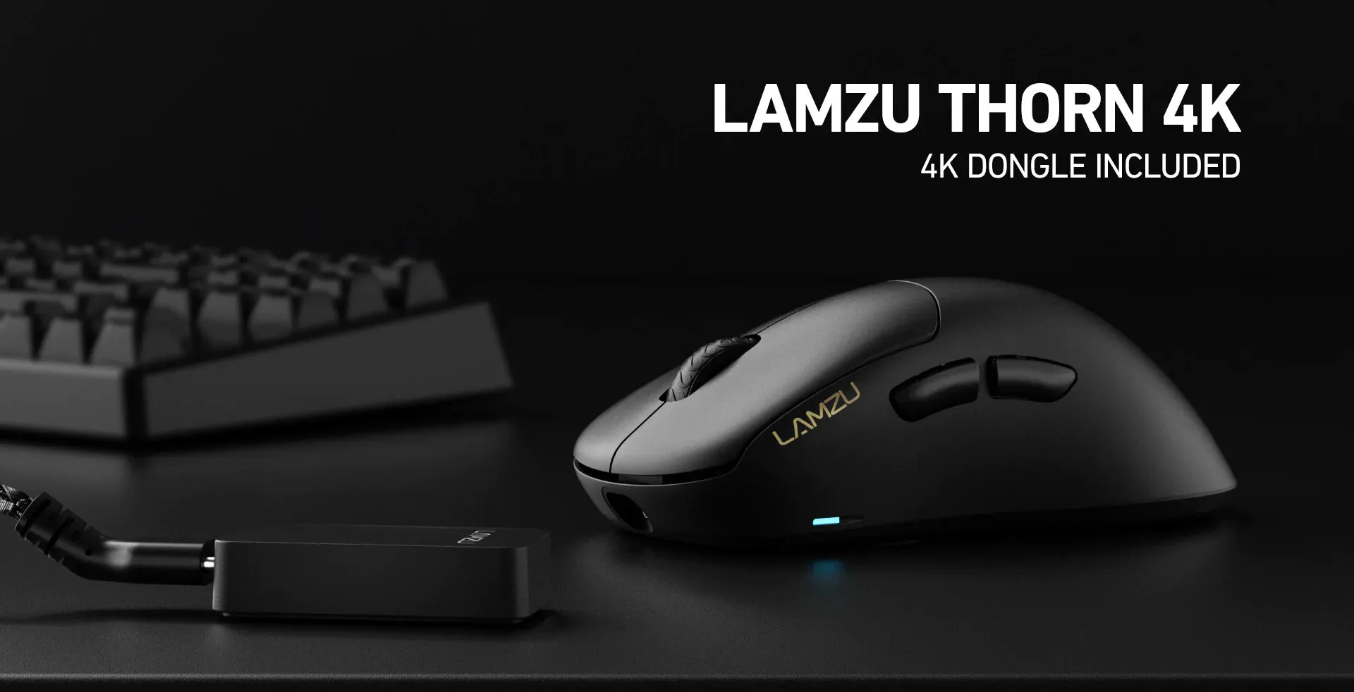 Lamzu Thorn 4K Wireless Gaming Mouse - Black (4K dongle included)