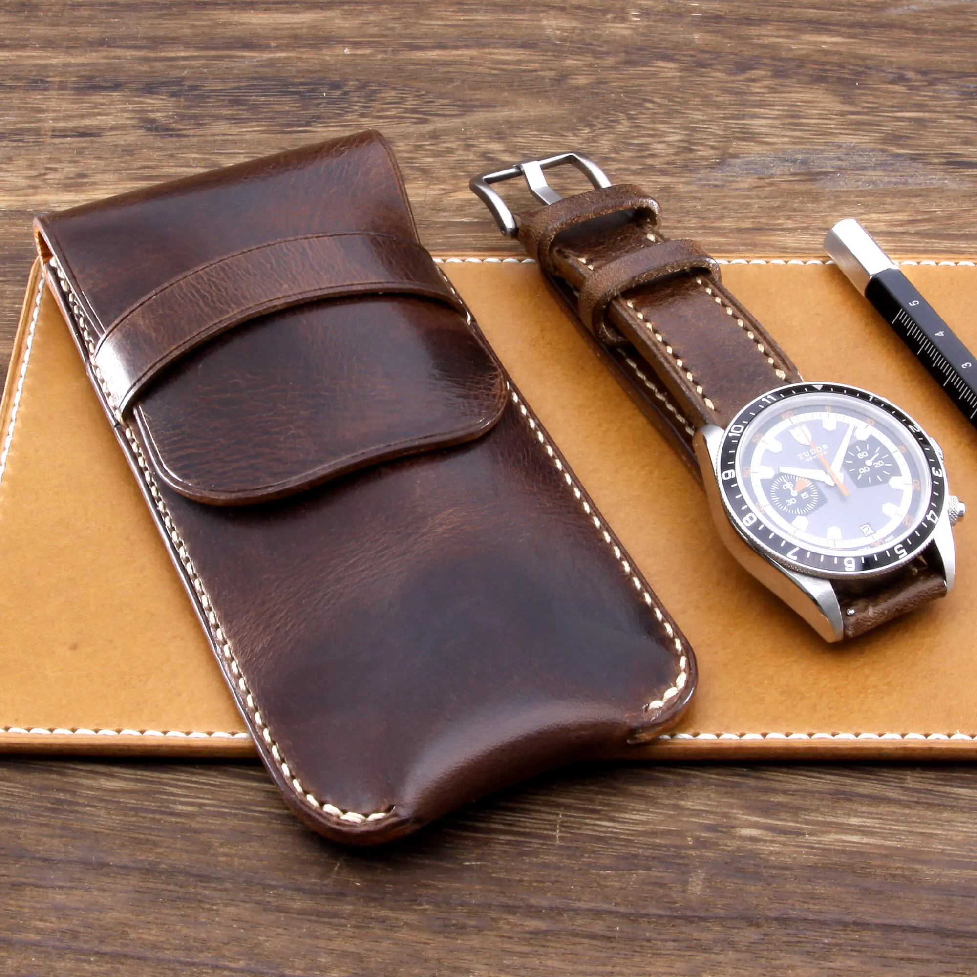 Leather Watch Pouch, Military 103