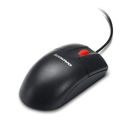 Lenovo 2 Button Optical Wheel Mouse - Black - U