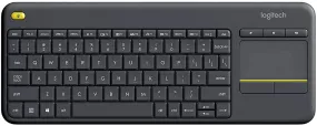 Logitech Keyboard K400 Plus Wireless Touch Keyboard with Built-In Touchpad for Internet-Connected TVs, Windows PC (Black)