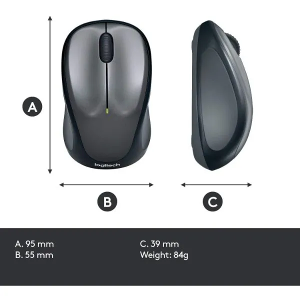 Logitech Mouse M235 Wireless - Black