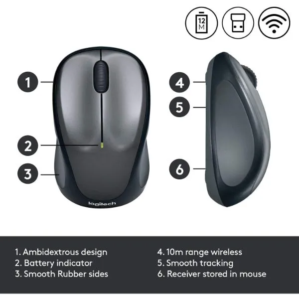 Logitech Mouse M235 Wireless - Black