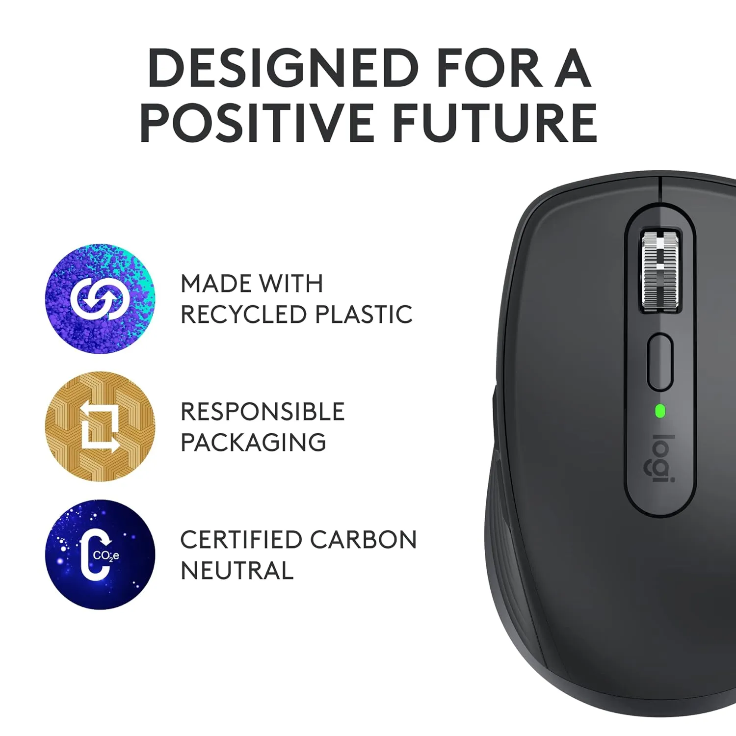 Logitech MX ANYWHERE 3S Compact Wireless Performance Mouse - Graphite