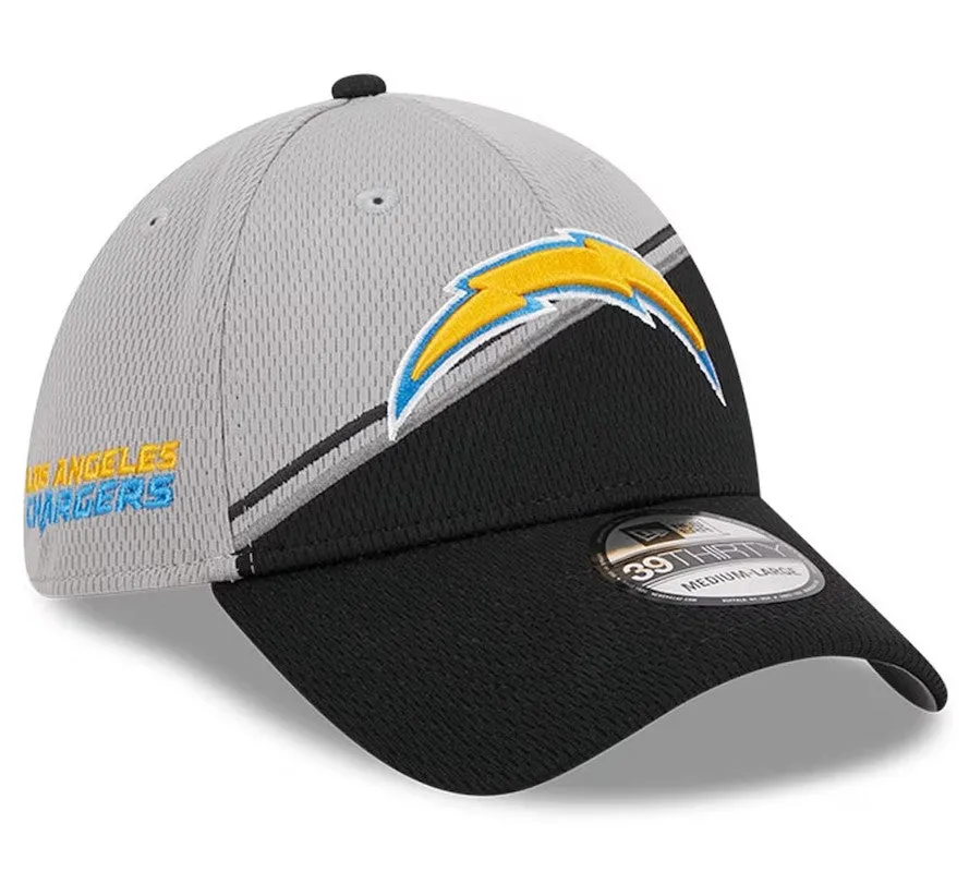 Los Angeles Chargers 2023 Sideline 39THIRTY Flex Hat -  Grey/Black