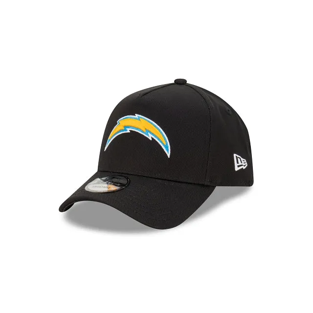 Los Angeles Chargers Black with Official Team Colours Logo 9FORTY A-Frame Snapback