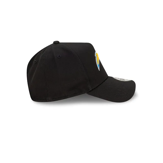 Los Angeles Chargers Black with Official Team Colours Logo 9FORTY A-Frame Snapback