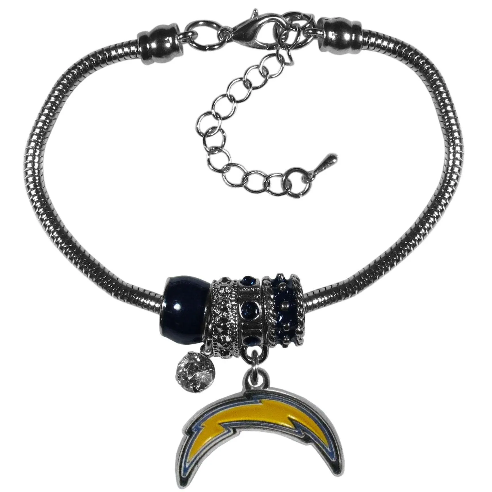 Los Angeles Chargers Euro Bead Bracelet