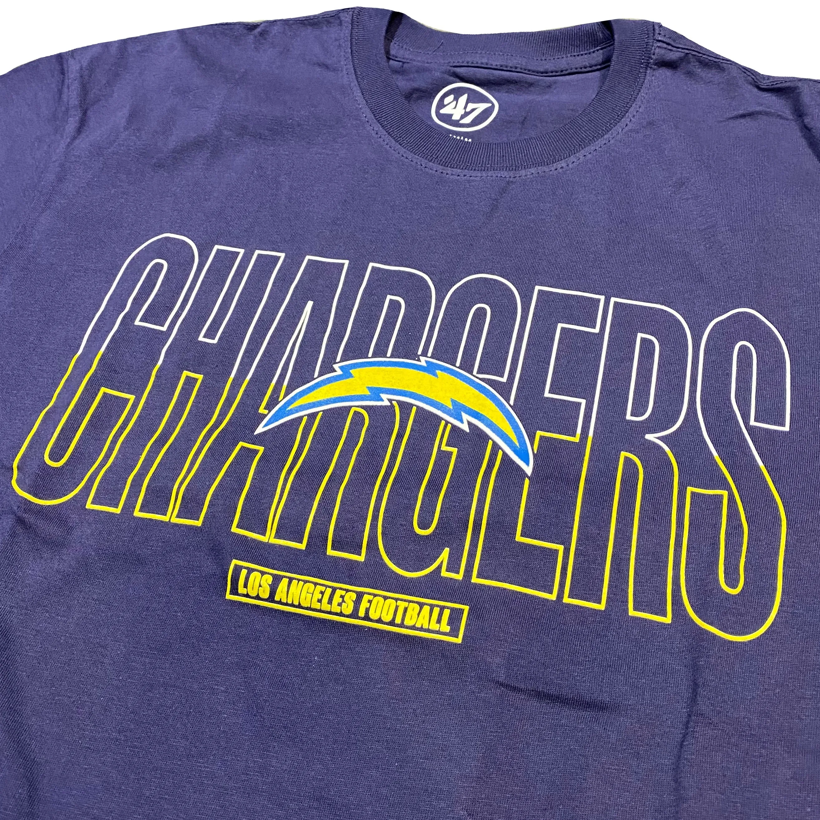 Los Angeles Chargers Men's Outline Font T - Navy