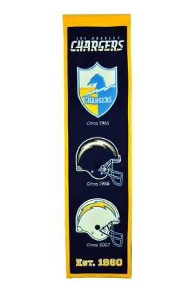 Los Angeles Chargers Winning Streak Past Mascots Wool Heritage Banner (8"x32")