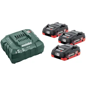 Metabo Basic Set 18V 3 X 4Ah LIHD Batteries & ASC55 Charger