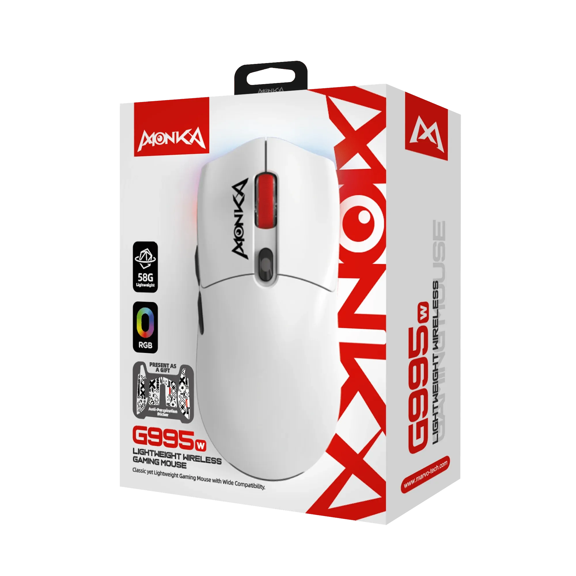 Monka Guru Wireless Gaming Mouse (Tri-Mode)