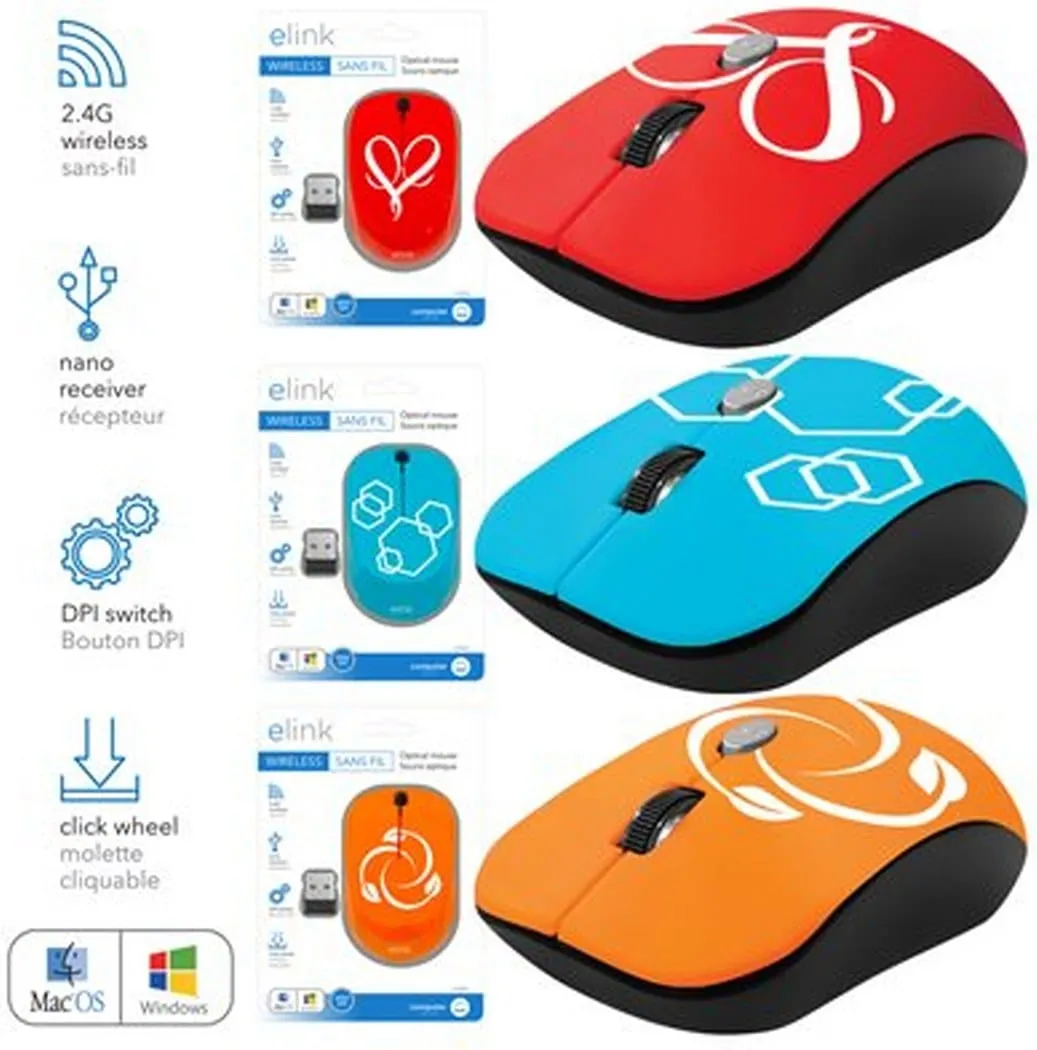 Mouse Wireless Ass't Designs 2.4G