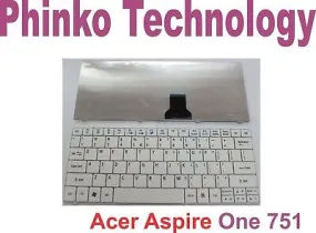 **New ** Keyboard For Acer Aspire One 751 751H 753 AO753 AO751 ZA3 ZA5 White