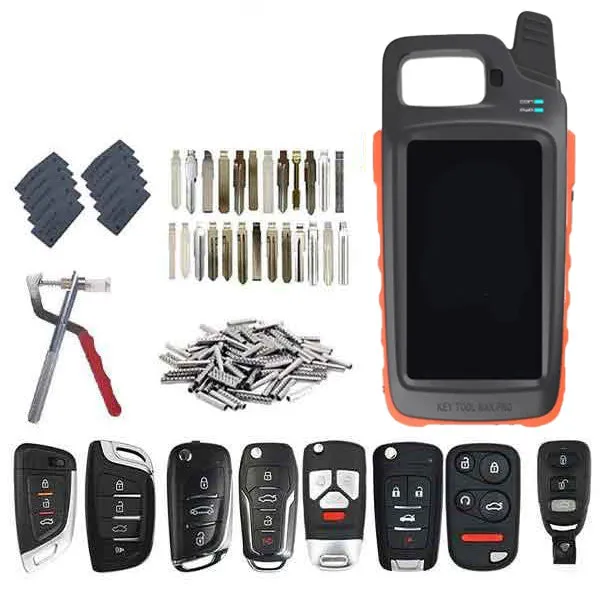 NEW! - VVDI Key Tool MAX Pro & Universal Remote Key Starter Bundle w/ Blades / Super Chips / Pins & Disassembling Tool (Xhorse)