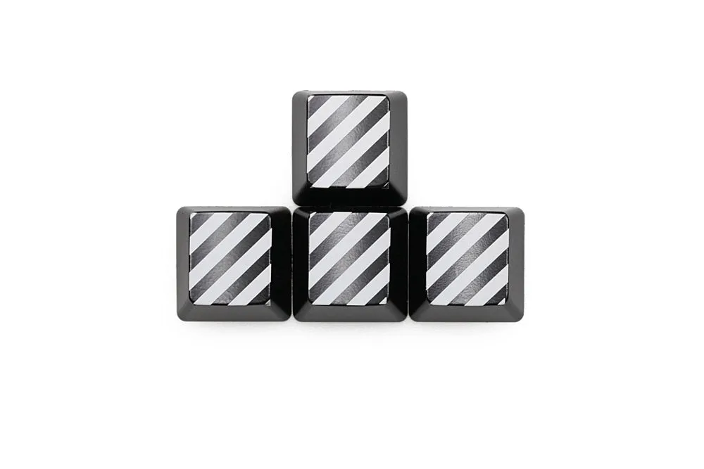 Novelty Shine Through Keycaps ABS Etched arrow key wasd r1 r 2 r3 r4 stripe cross grain