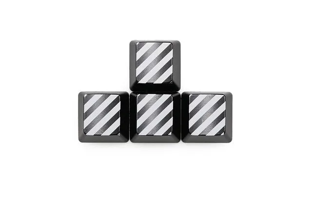 Novelty Shine Through Keycaps ABS Etched arrow key wasd r1 r 2 r3 r4 stripe cross grain