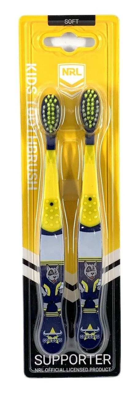 NRL Mascot Kids Toothbrush - North Queensland Cowboys - Soft