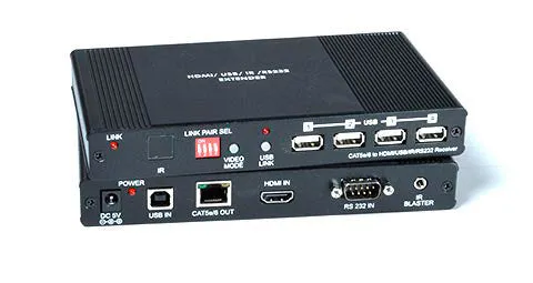 NTI ST-IPUSBH-R-1G HDMI USB KVM Over IP Extender with Audio RS232 - IR - Receiver