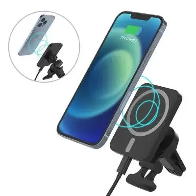 Open Box - Just Wireless Magnetic Charging for MagSafe Charger Car Mount - Black