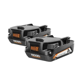 Open Box -  RIDGID 18V Compact Lithium-Ion Battery 2-Pack