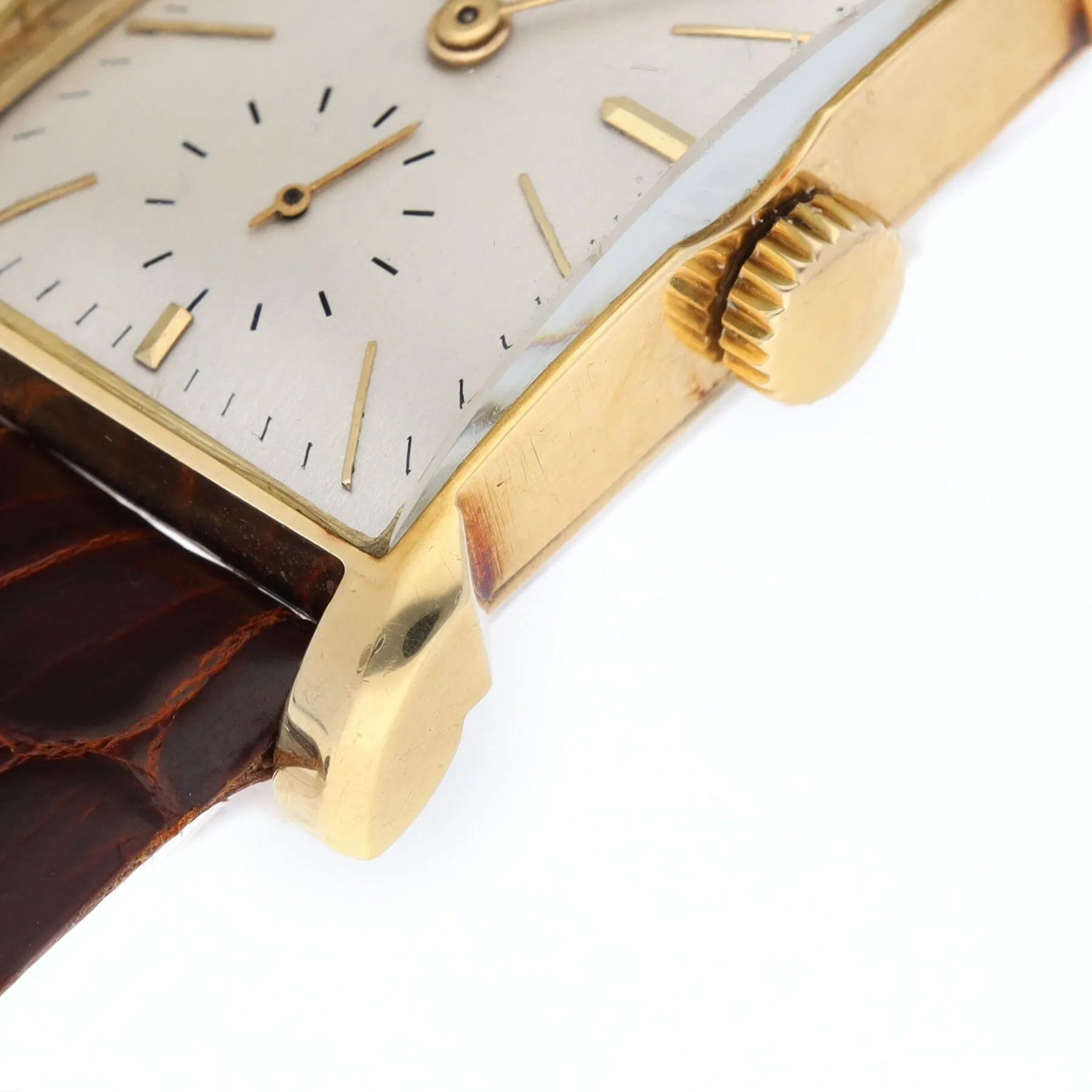 Patek Philippe 18 k gold Rectangular Dresswatch "Bunny Lugs" with Extract From The Archives ref 2403