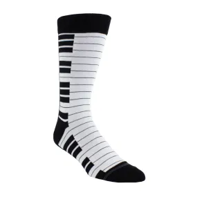 Perri's "KEYBOARD" Cotton Crew Socks - Large