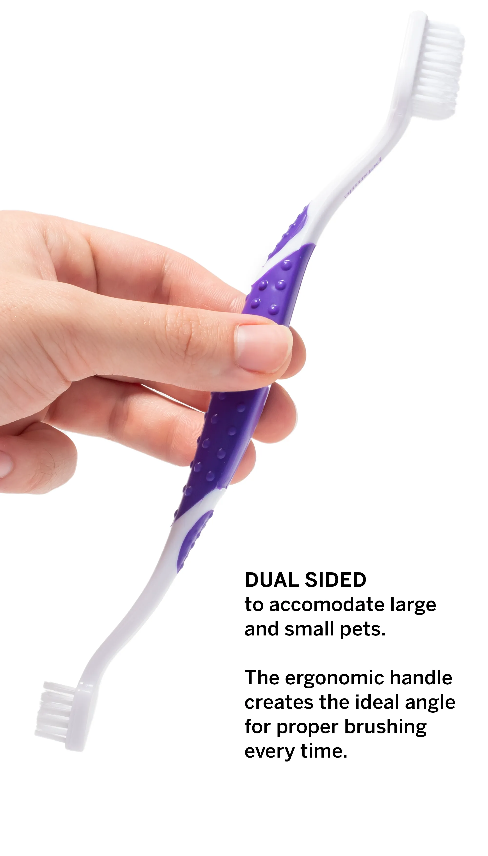 Professional Cat Toothbrush - Patented 45° Dual-Ended Brush Head