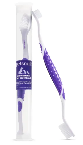 Professional Cat Toothbrush - Patented 45° Dual-Ended Brush Head