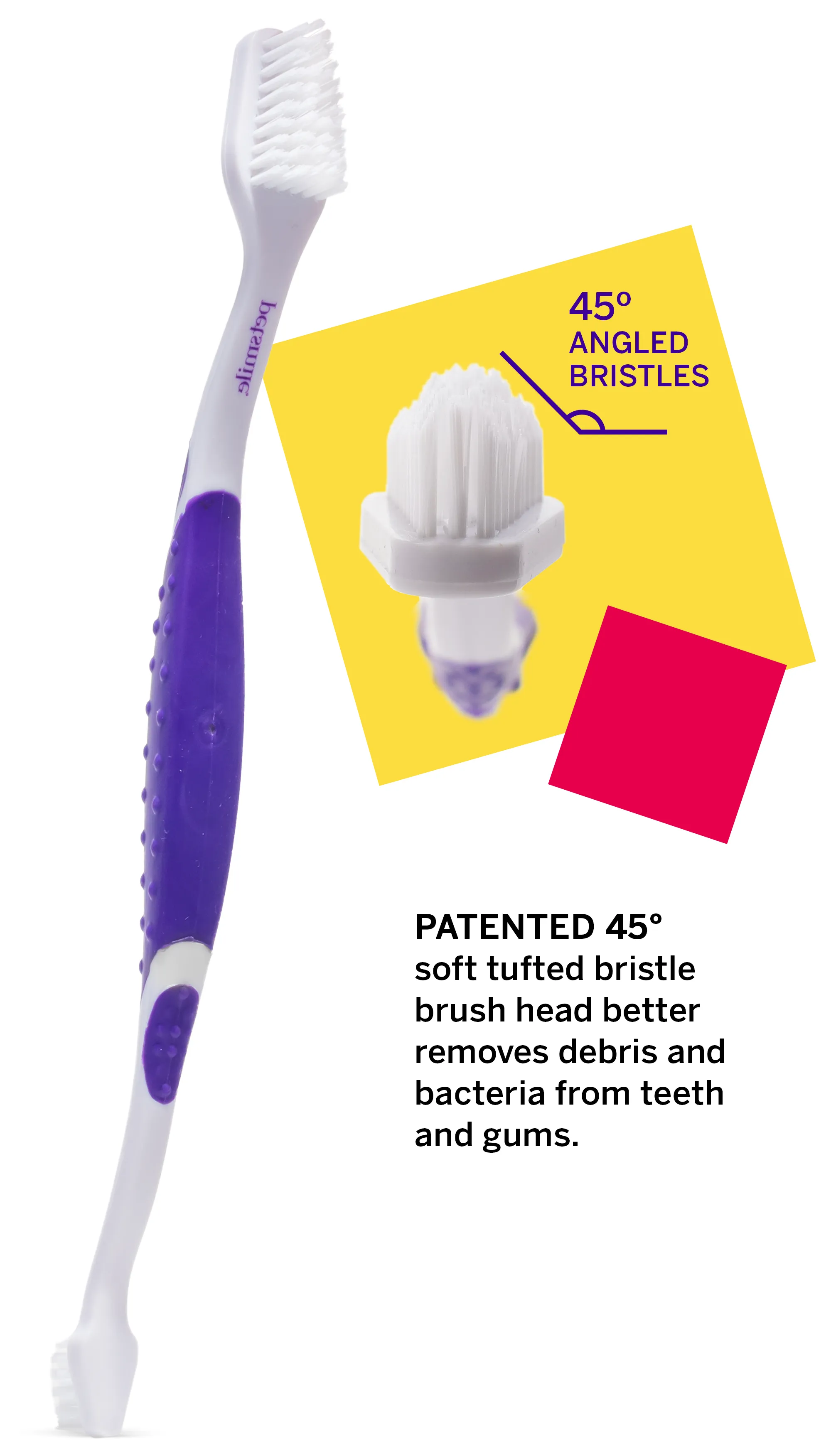 Professional Cat Toothbrush - Patented 45° Dual-Ended Brush Head