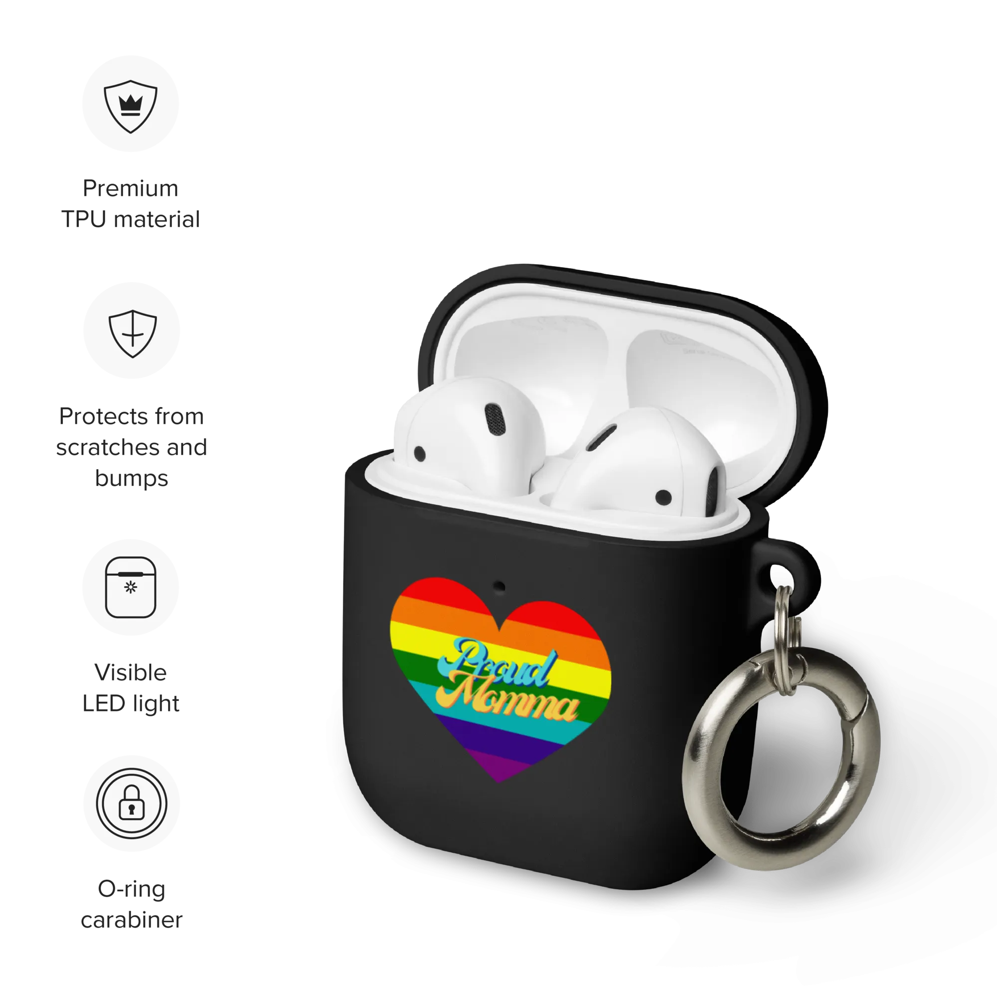 Proud LGBTQ Momma Rubber Case for AirPods® by laurameghan