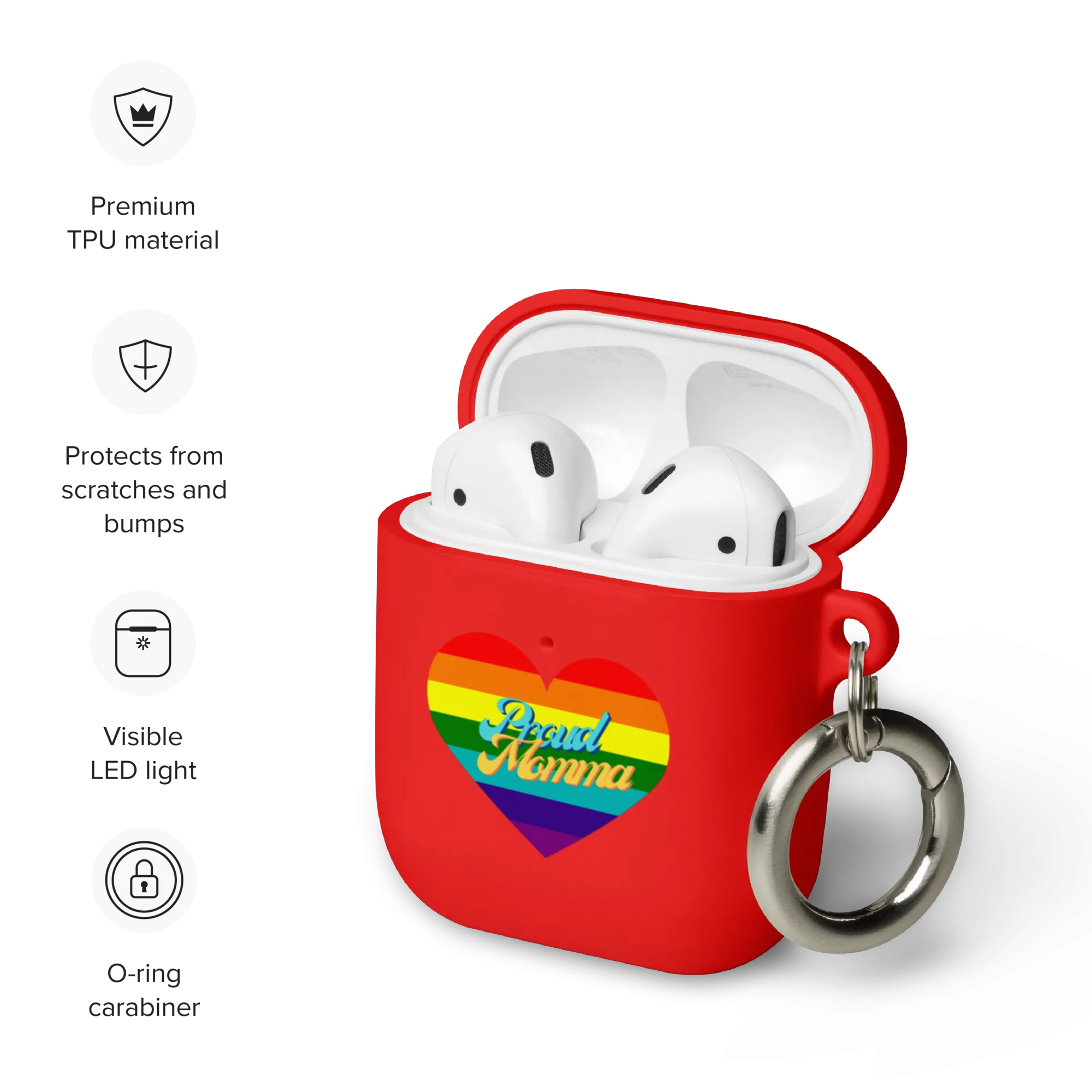 Proud LGBTQ Momma Rubber Case for AirPods® by laurameghan