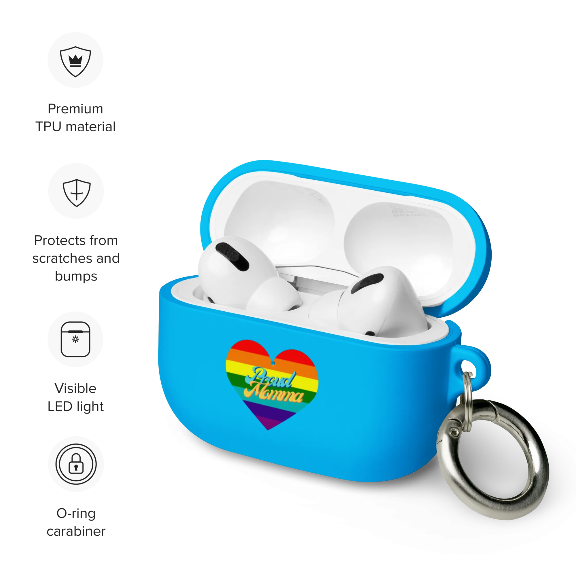 Proud LGBTQ Momma Rubber Case for AirPods® by laurameghan