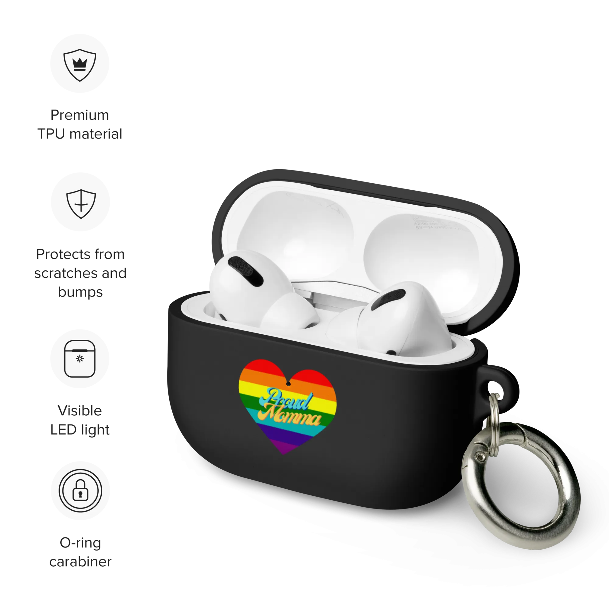 Proud LGBTQ Momma Rubber Case for AirPods® by laurameghan