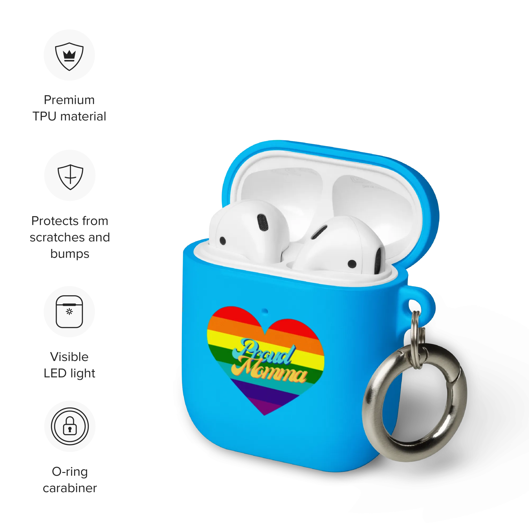 Proud LGBTQ Momma Rubber Case for AirPods® by laurameghan