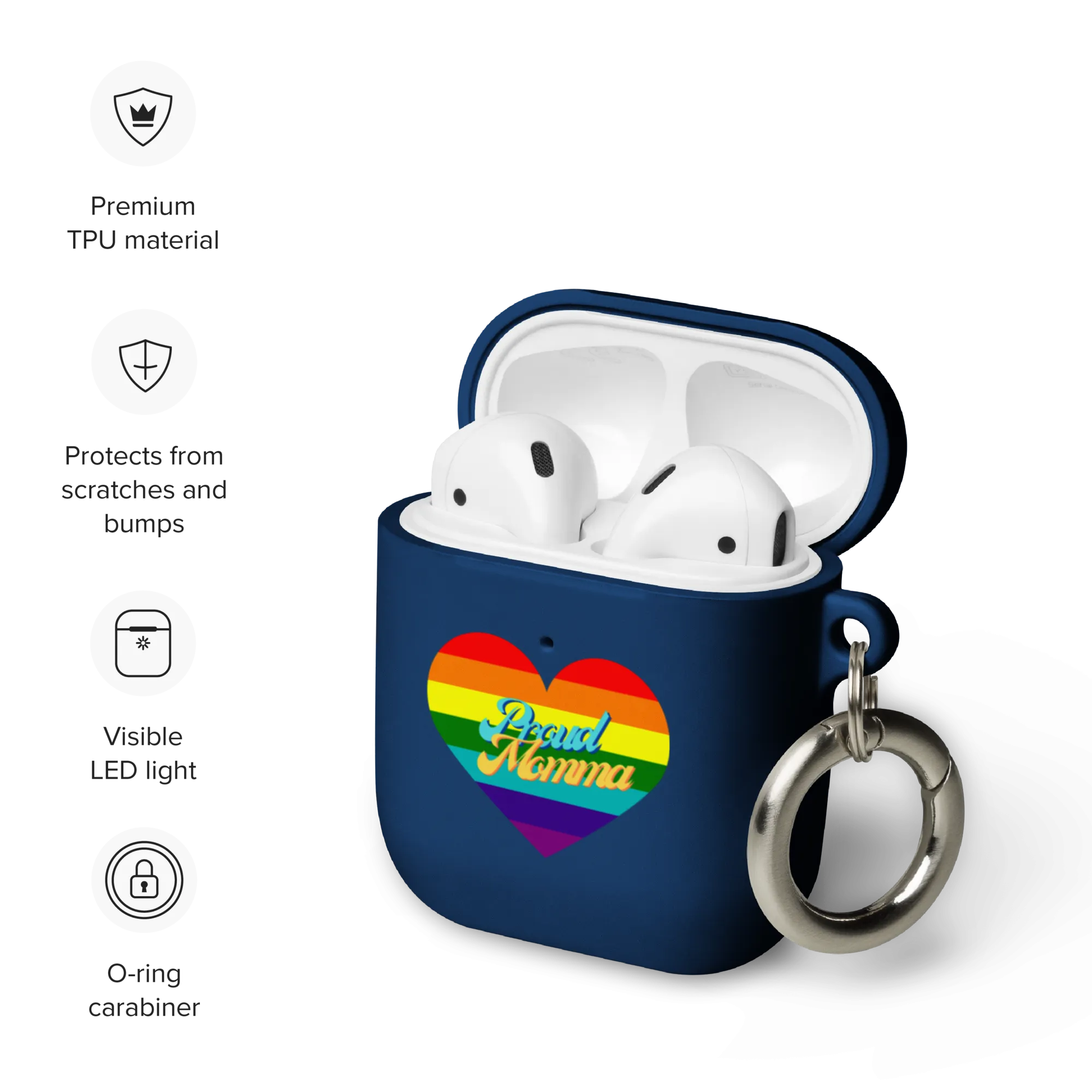 Proud LGBTQ Momma Rubber Case for AirPods® by laurameghan