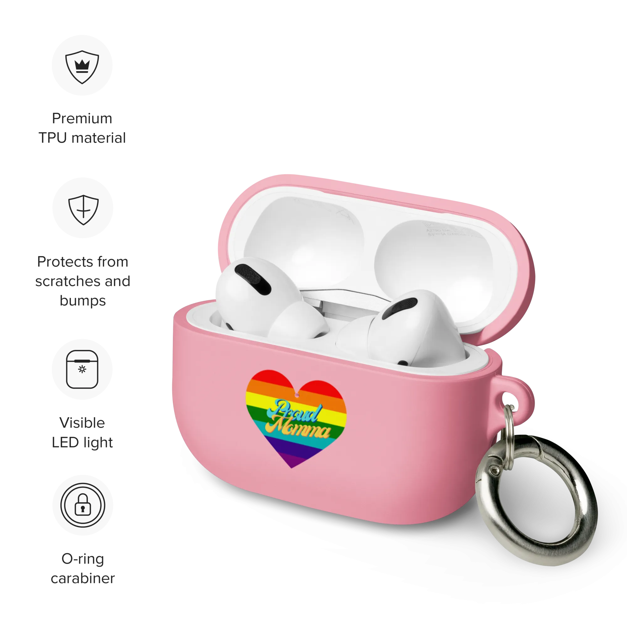 Proud LGBTQ Momma Rubber Case for AirPods® by laurameghan