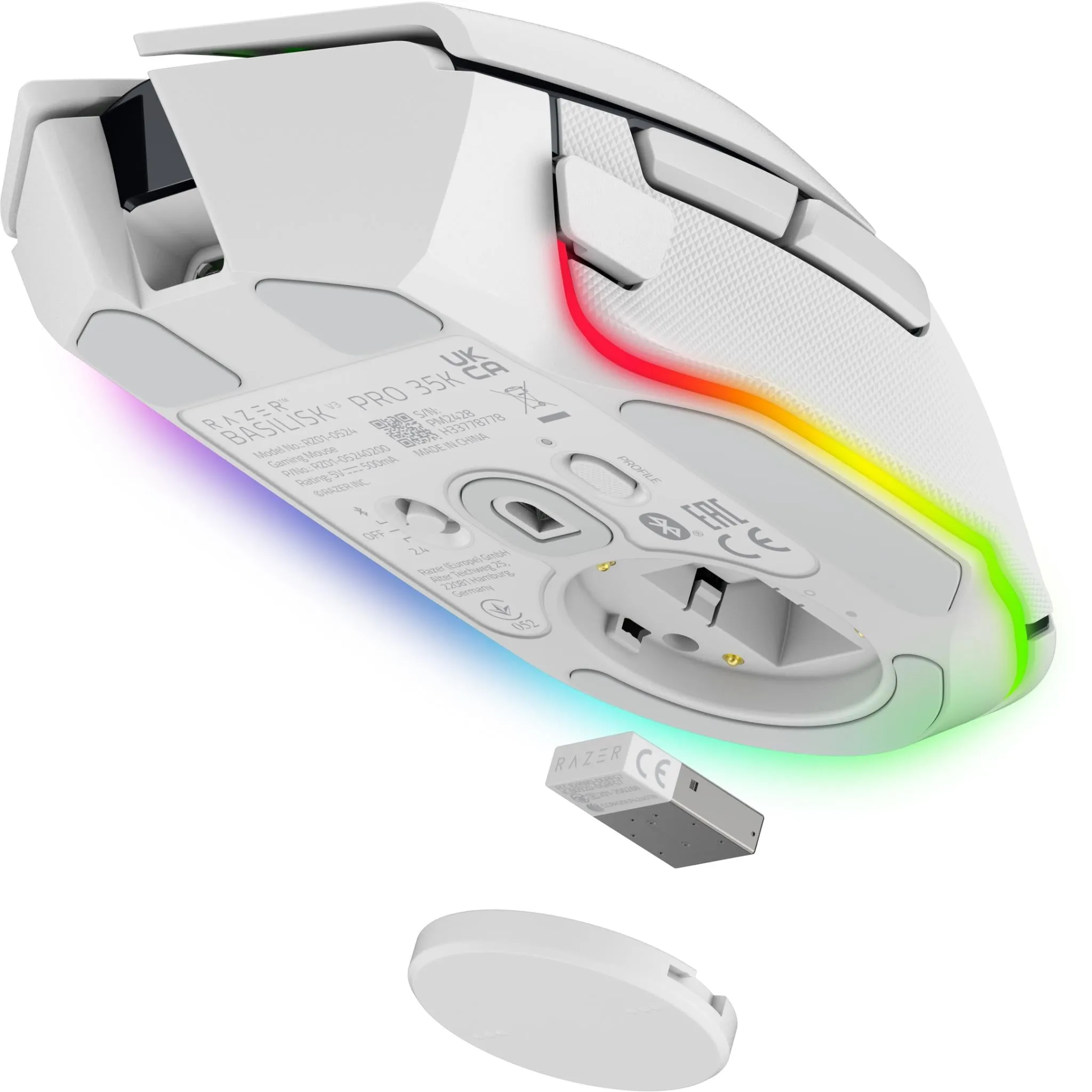 Razer Basilisk V3 Pro 35K Wireless Gaming Mouse (White)