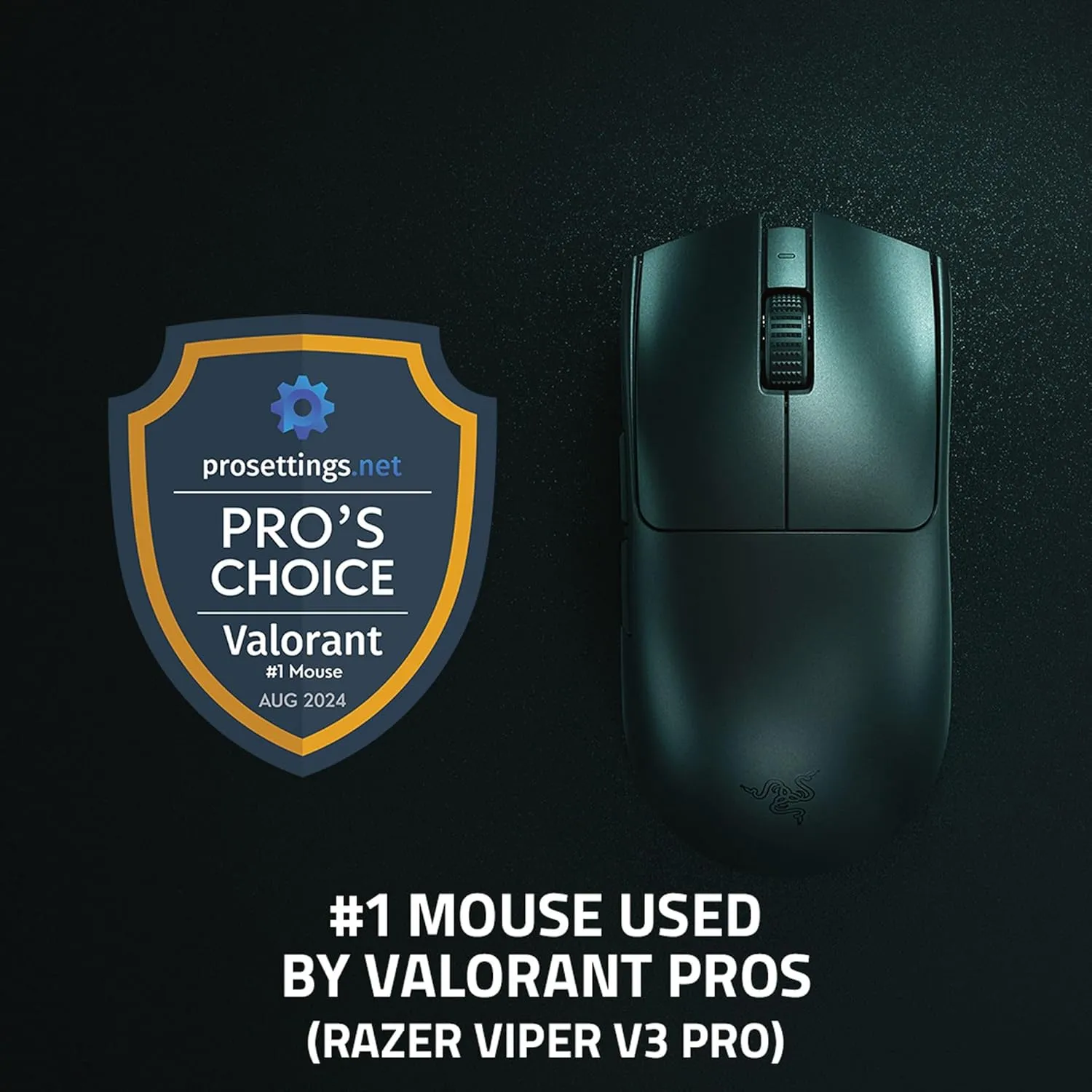 Razer Viper V3 Pro Wireless Gaming Mouse - 54g Ultra-Light, 8K Hz HyperPolling, 35K DPI Focus Pro Sensor, 95-Hour Battery - Black