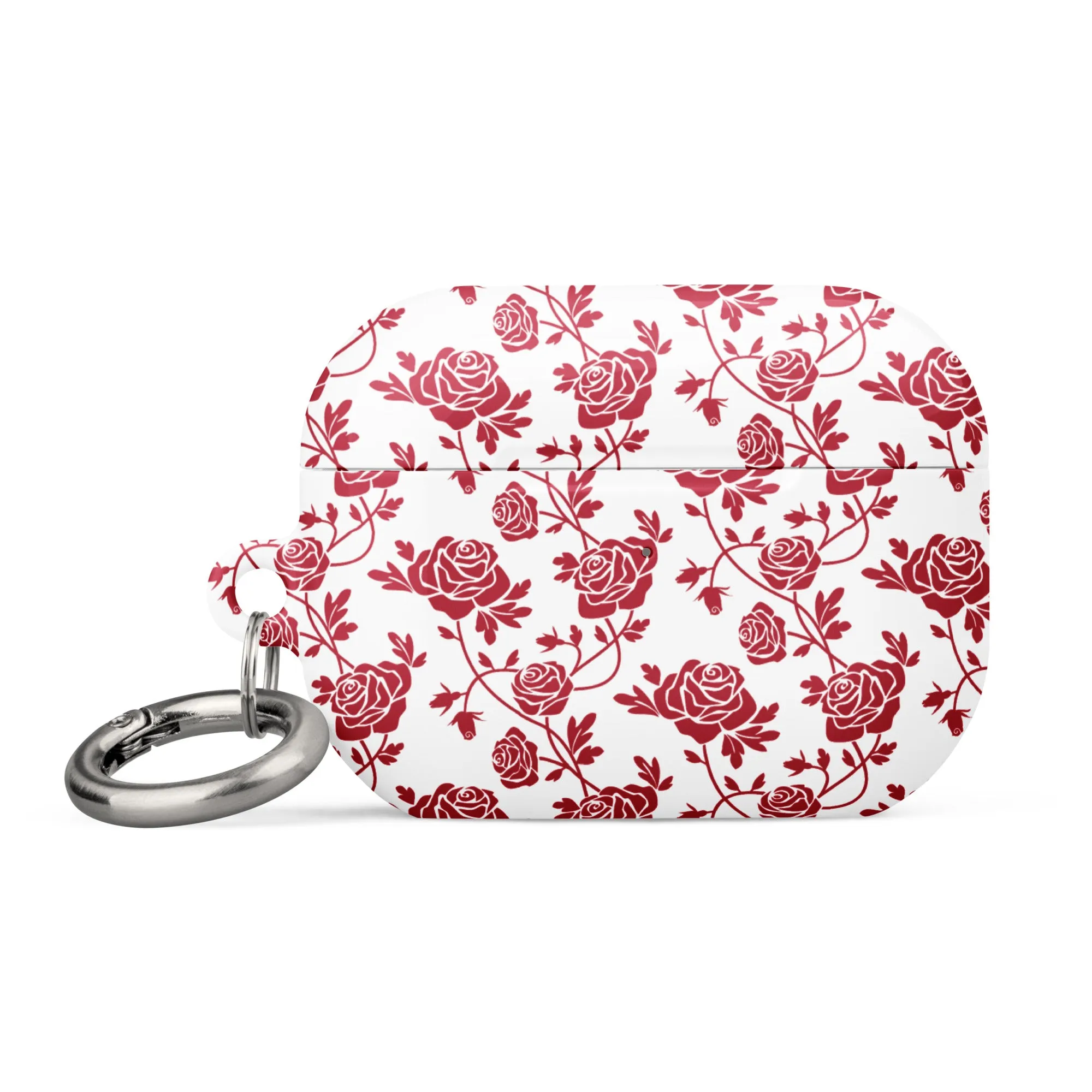 Red Roses on White Case Compatible with AirPods® and AirPods® Pro®