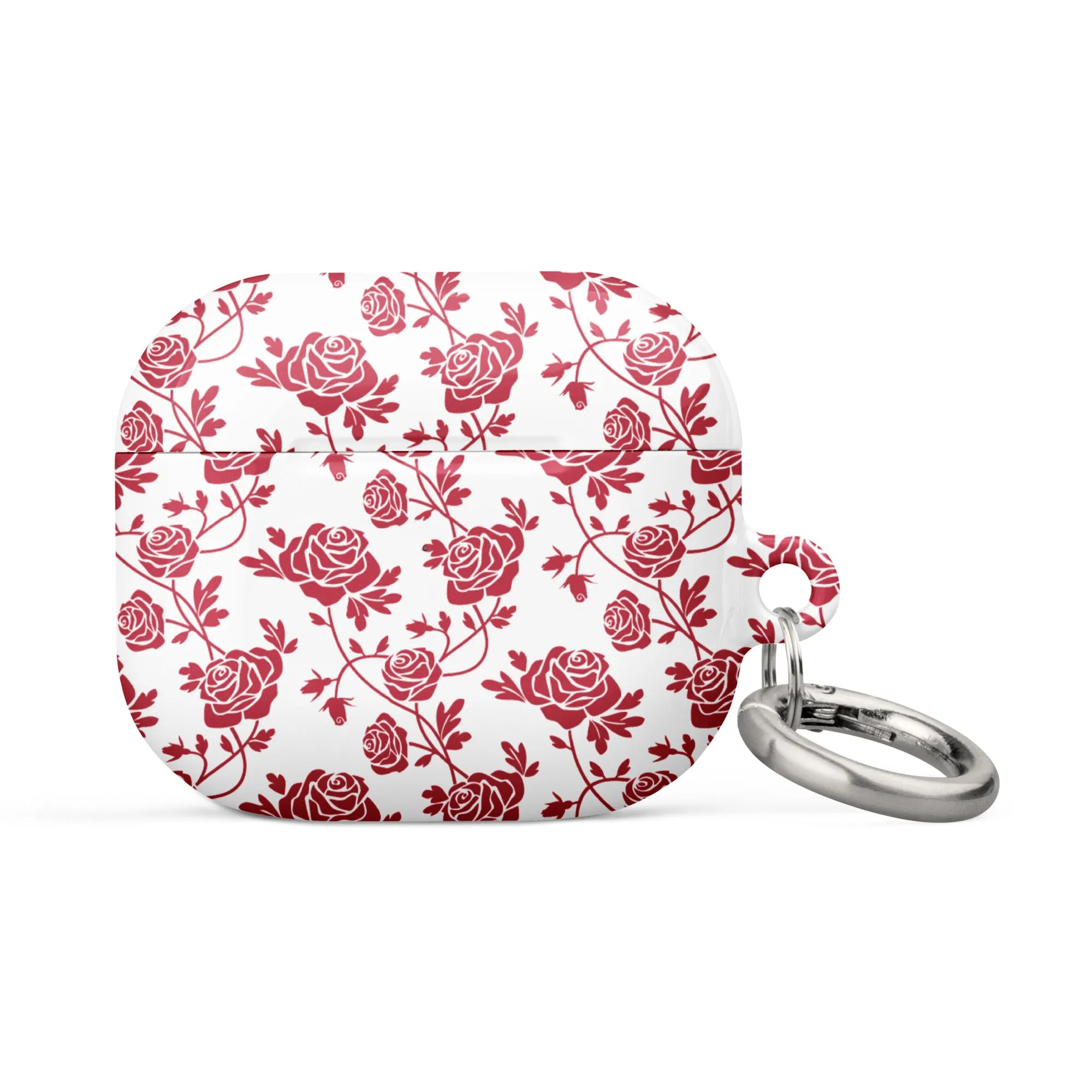 Red Roses on White Case Compatible with AirPods® and AirPods® Pro®