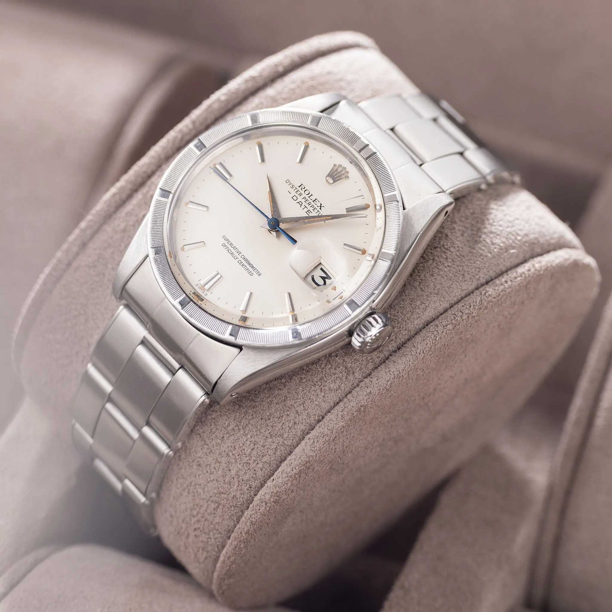 Rolex Date Matte Silver Dial Dauphine Hands ref 1501