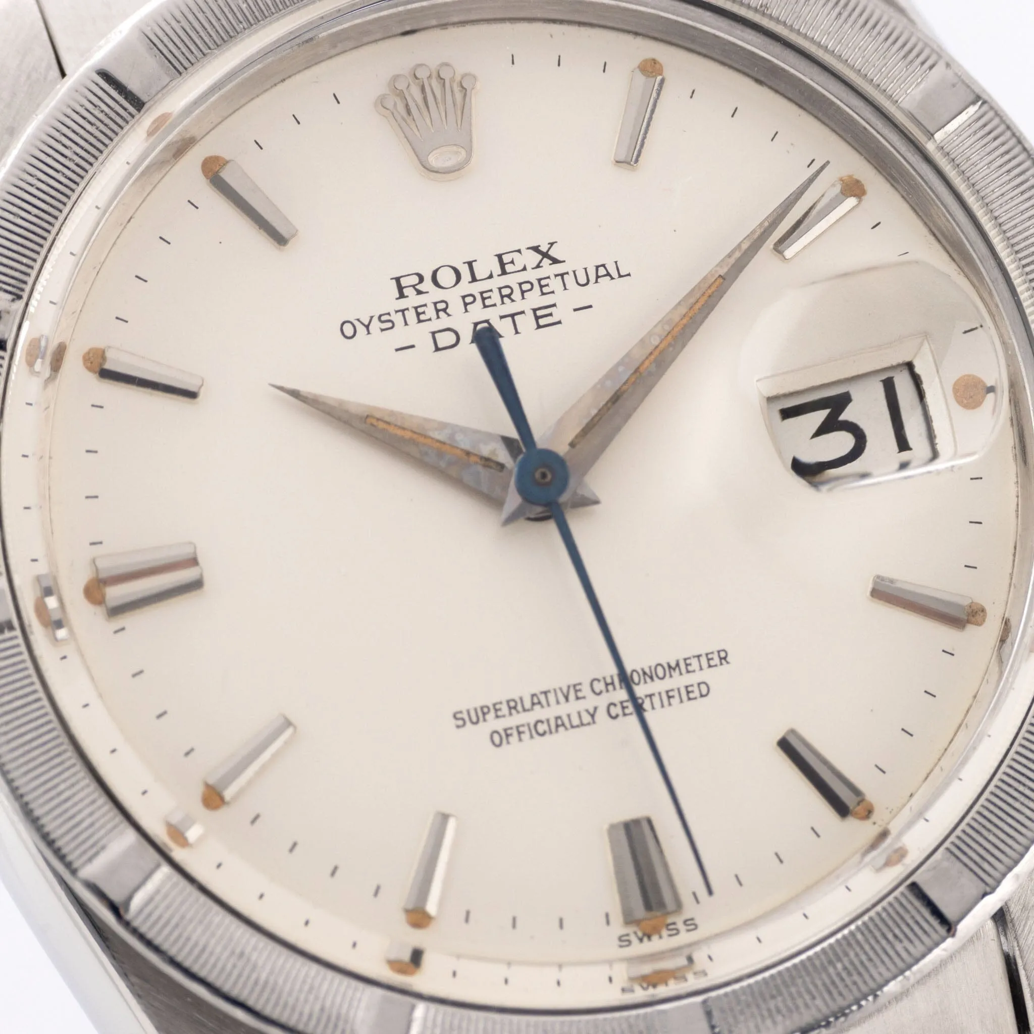 Rolex Date Matte Silver Dial Dauphine Hands ref 1501