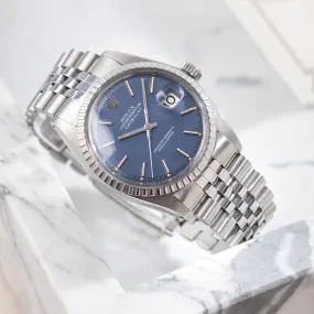 Rolex Datejust 1603 rare matte blue dial