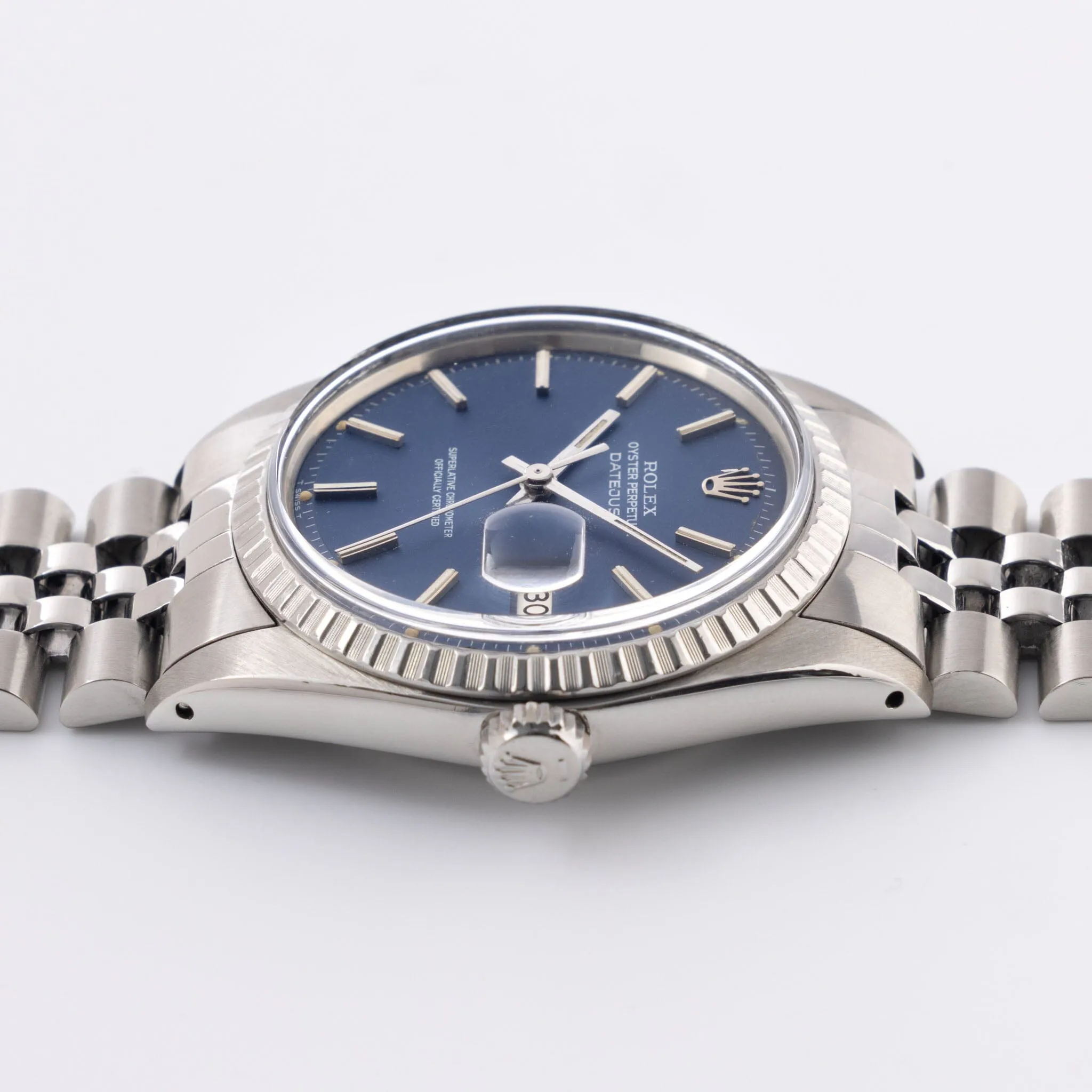 Rolex Datejust 1603 rare matte blue dial