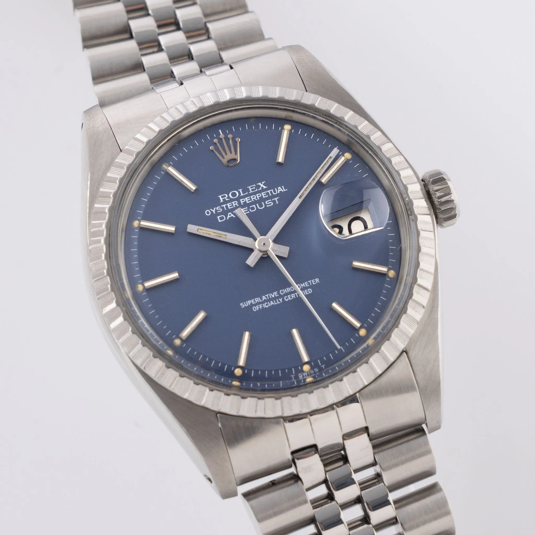 Rolex Datejust 1603 rare matte blue dial