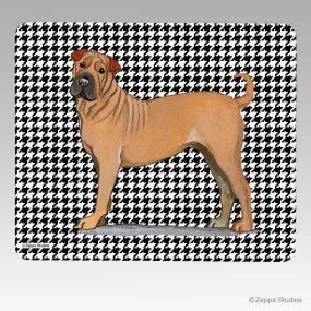 Sharpei Houndstooth Mouse Pad