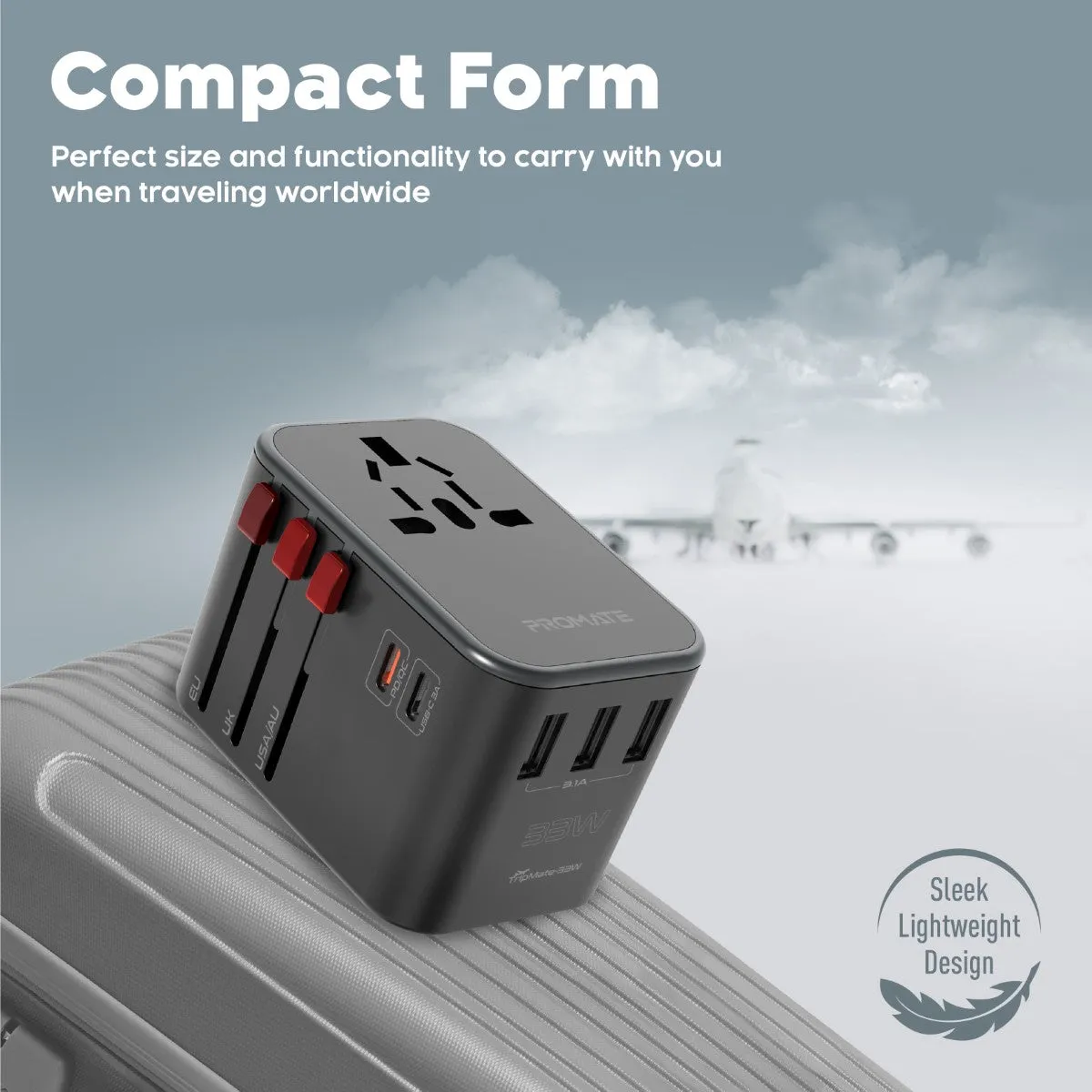 Smart Charging Surge Protected Universal Travel Adapter