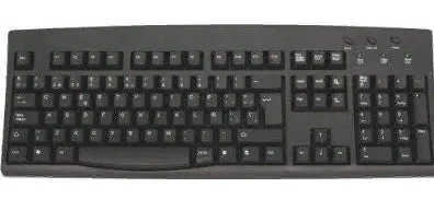 SPANISH Language Keyboard Black Keys with White Letters Characters-Wired USB (Windows)