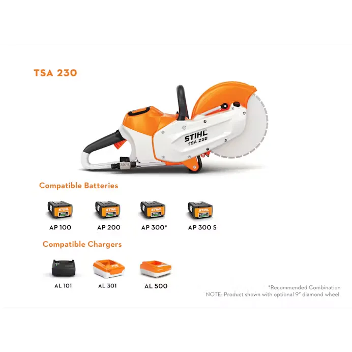 Stihl | TSA 230 Battery Cut-Off Machine | w/o battery & charger (4864 011 6601 US)